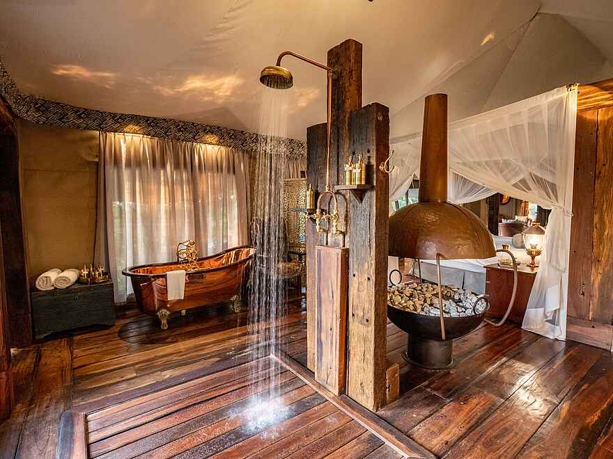 Zarafa Camp: Offene Dusche Zarafa Camp: Offene Dusche