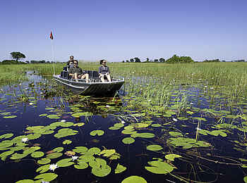 Kwetsani Camp: Bootsafari im Delta Kwetsani Camp: Bootsafari im Delta