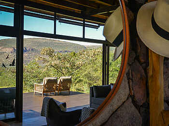 Marataba Mountain Lodge: Spiegelung der Aussicht von der Terrasse Marataba Mountain Lodge: Spiegelung der Aussicht von der Terrasse