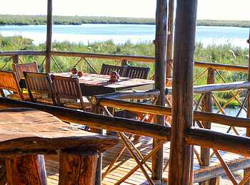 Camp Linyanti: Speisebereich Camp Linyanti: Speisebereich