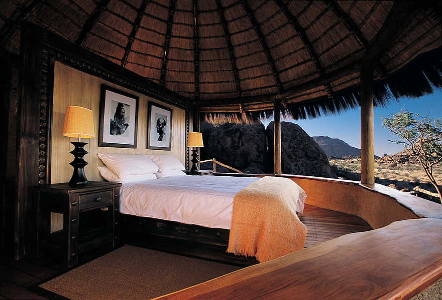 Mowani Mountain Camp: Schlafzimmer einer Suite Mowani Mountain Camp: Schlafzimmer einer Suite