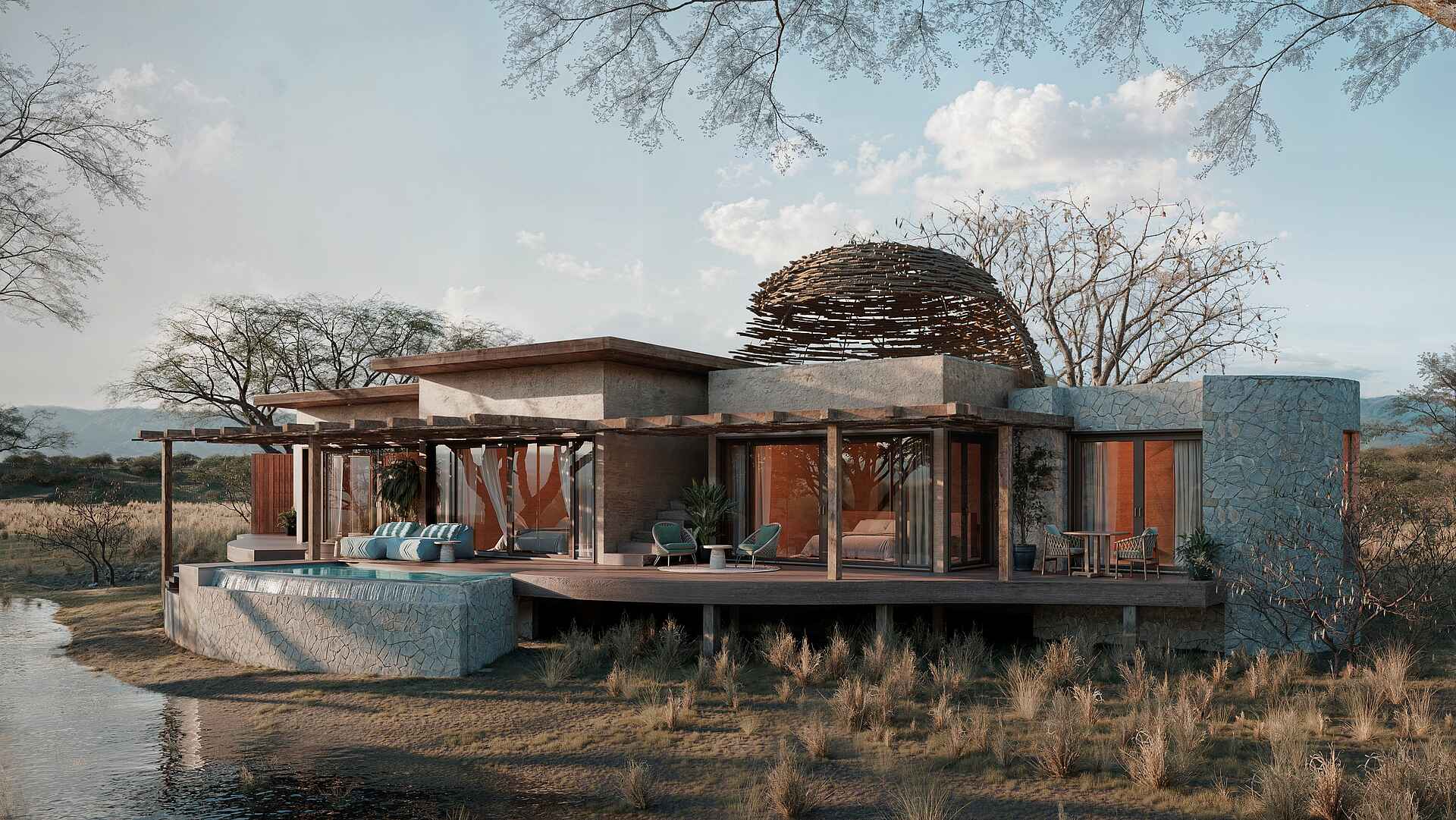 Shisaka Camp: Außenansicht Villa