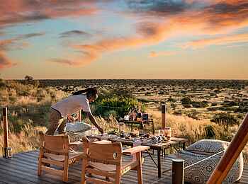 The Motse Tswalu: Gästeterrasse The Motse Tswalu: Gästeterrasse