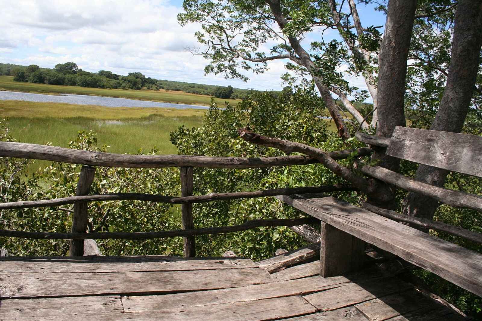 Wasa Lodge: Aussichtsplattform mit Bank Wasa Lodge: Aussichtsplattform mit Bank