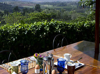 Gibbs Farm: Frühstück mit Aussicht