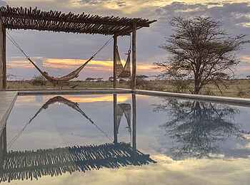 Namiri Plains Camp: Poolbereich Namiri Plains Camp: Poolbereich