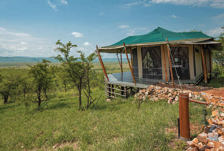 Ole Serai Luxury Camp - Seronera: Blick auf ein Gästezelt Ole Serai Luxury Camp - Seronera: Blick auf ein Gästezelt