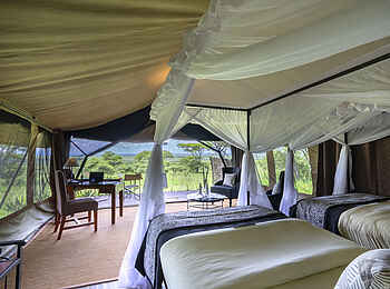Serengeti Woodlands Camp: Twin Tent Bett