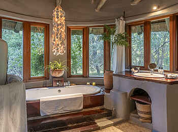 Tongabezi Lodge: Badezimmer im Tangala House