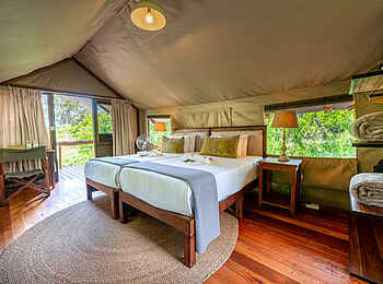 Saguni Safari Lodge: Forest Tent Doppelbett Saguni Safari Lodge: Forest Tent Doppelbett