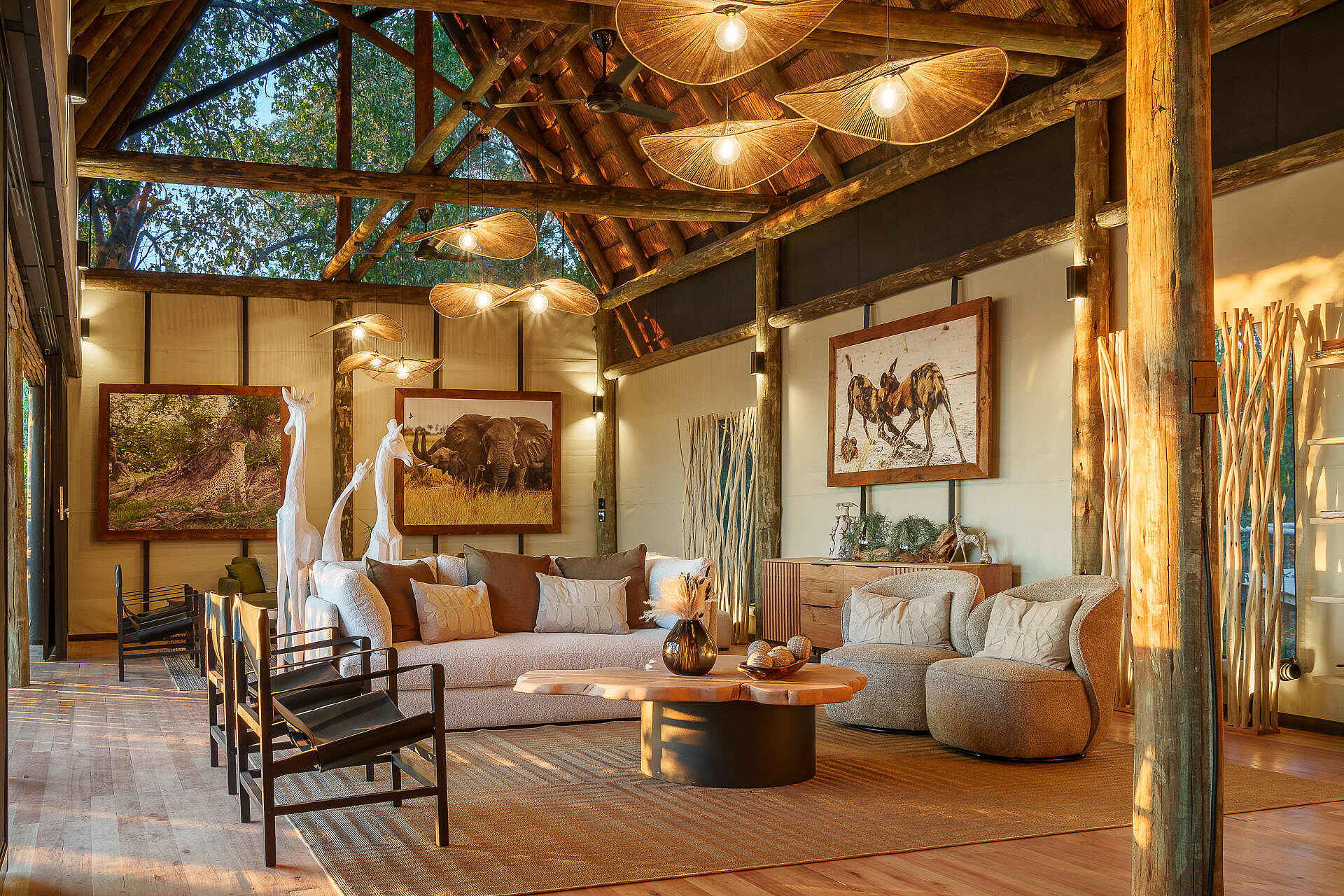 Tubu Tree Camp: Die gemütliche Lounge im Zentralbereich