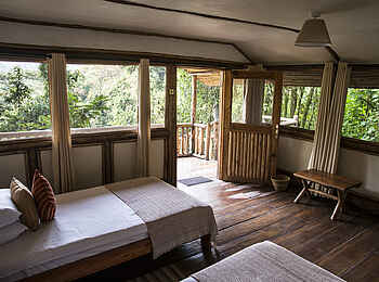 Buhoma Lodge: Zwei Einzelbetten