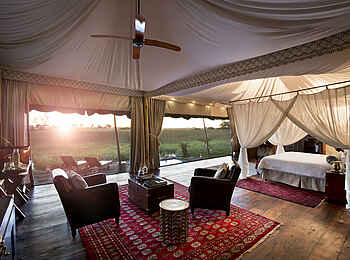 Duba Plains Camp: Gästezelt Blick hinaus