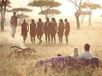 Klein's Camp: Vorführung der Massai