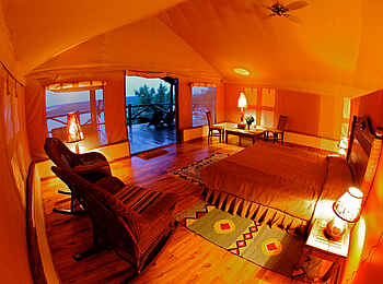 Mweya Safari Lodge: Im Zelt am Kazinga-Kanal