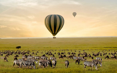 One Nature Mara River Lodge: Heißluftballonfahrt in der Serengeti One Nature Mara River Lodge: Heißluftballonfahrt in der Serengeti