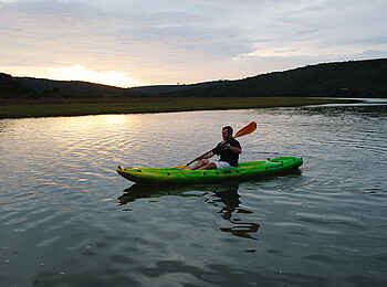 Kariega River Lodge: Kanu fahren auf dem Fluss