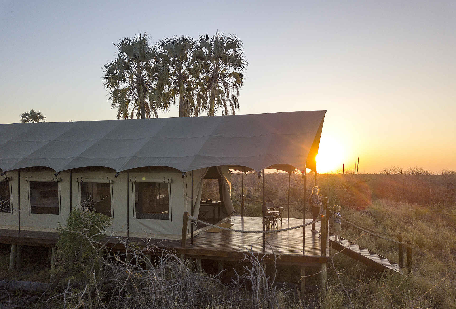 Camp Kalahari: Family Tent Terrasse Camp Kalahari: Family Tent Terrasse