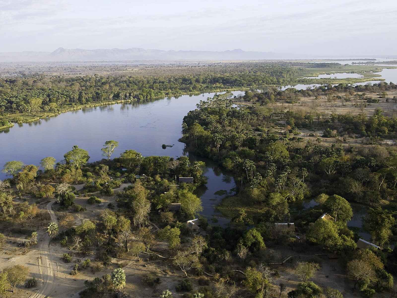 Mvuu Lodge: Luftbild Mvuu Lodge: Luftbild