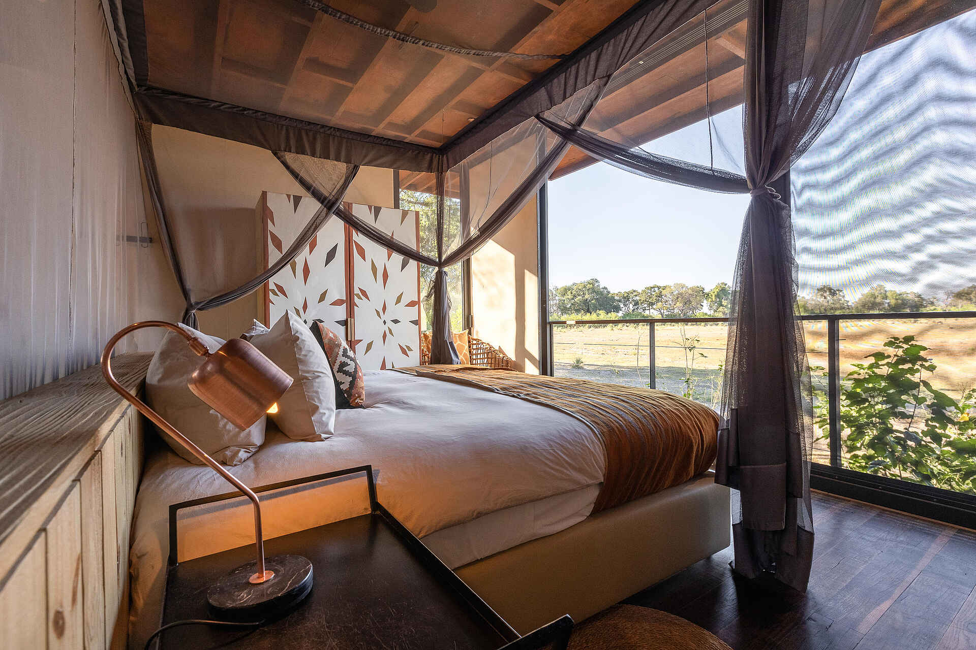 Qorokwe Camp: Family Room Blick hinaus