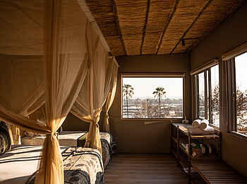 Victoria Falls River Lodge: Das Zweibettzimmer im Superior Familienzelt