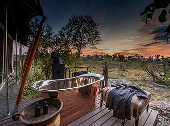 Gomoti Private Camp: Badewanne unter freiem Himmel