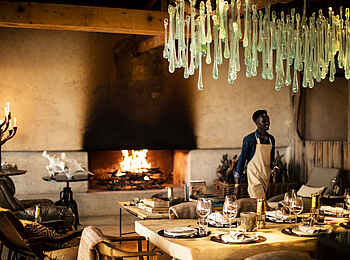 Segera Retreat: Dinner am offenen Kamin