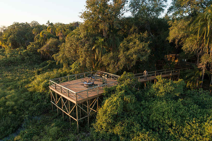 Setari Camp: Blick aufs Hauptdeck Setari Camp: Blick aufs Hauptdeck