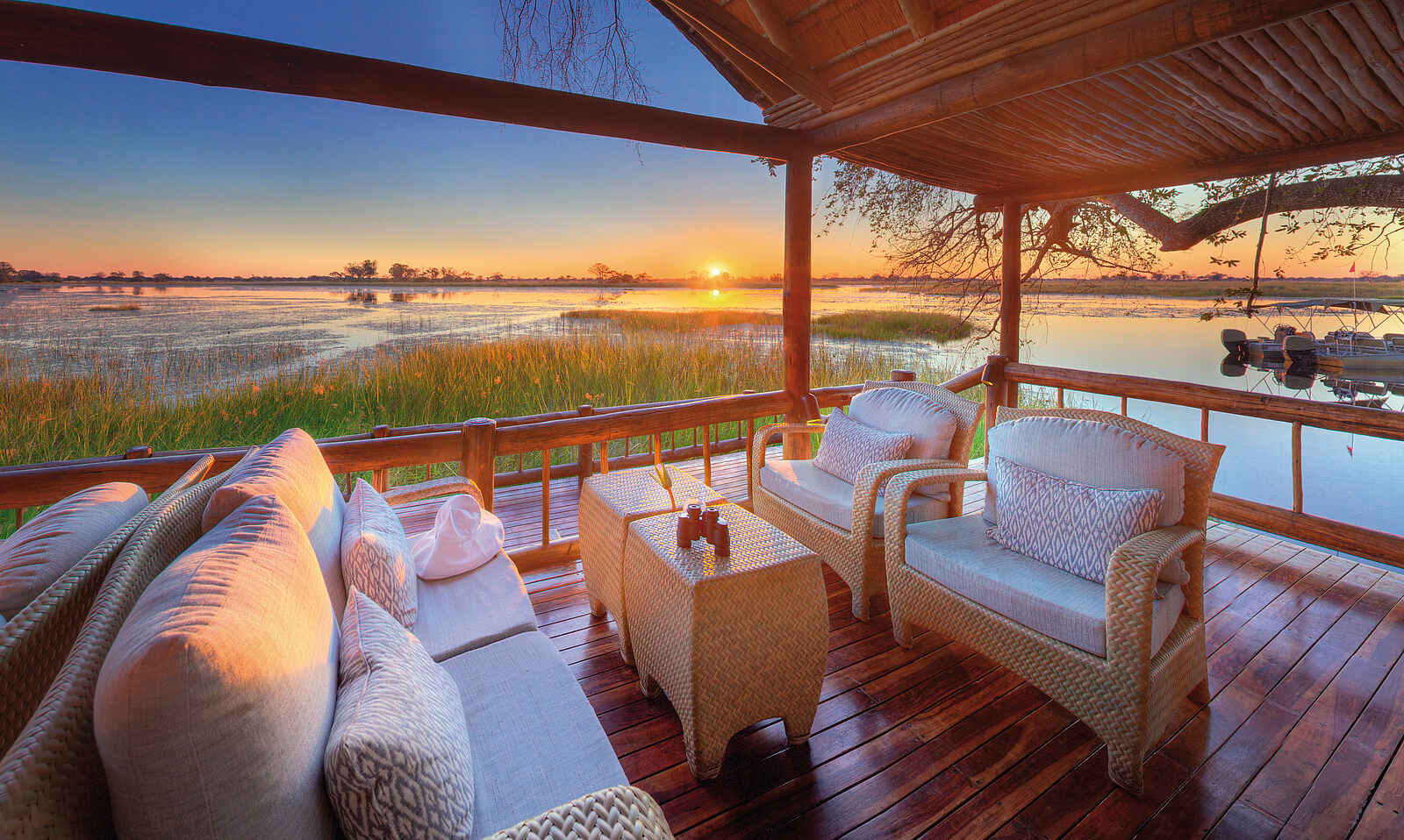 Belmond Eagle Island Lodge: Aussicht vom Main Deck Belmond Eagle Island Lodge: Aussicht vom Main Deck