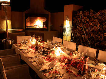 Kambaku Safari Lodge: Dinner