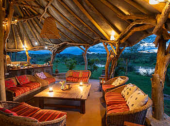 Laikipia Wilderness Palm Camp: Abendstimmung Laikipia Wilderness Palm Camp: Abendstimmung