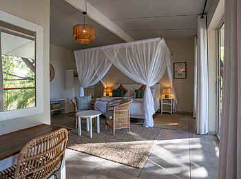 Maun Waterfront Guesthouse: Blick in ein Doppelzimmer Maun Waterfront Guesthouse: Blick in ein Doppelzimmer