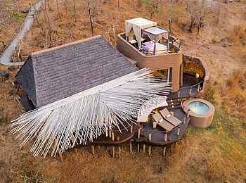 Puku Ridge Camp: Gästeunterkunft aus der Vogelperspektive Puku Ridge Camp: Gästeunterkunft aus der Vogelperspektive