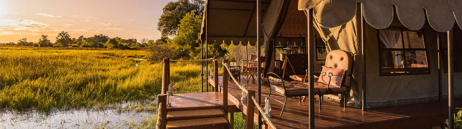 Duke's Camp: Blick auf eine Zeltsuite Duke's Camp: Blick auf eine Zeltsuite