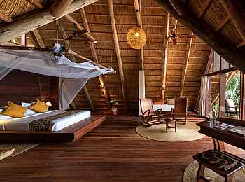 Nile Safari Lodge: Offen gestaltete Deluxe Banda Nile Safari Lodge: Offen gestaltete Deluxe Banda