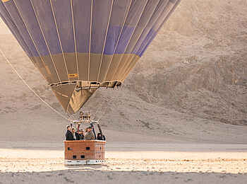 Kulala Desert Lodge: Landung mit dem Heißluftballon