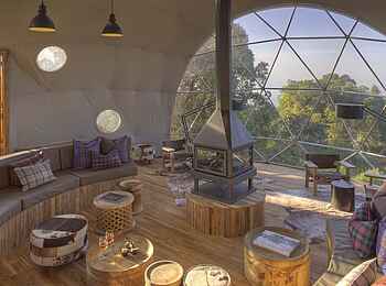The Highlands Camp: Blick aus der Lounge-Kuppel