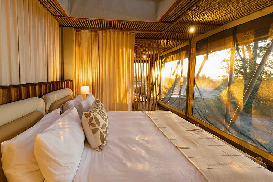 Wilderness Mokete Camp: Doppelbett mit schönem Ausblick Wilderness Mokete Camp: Doppelbett mit schönem Ausblick