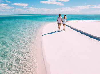 Santorini Mozambique: Am schneeweißen Strand