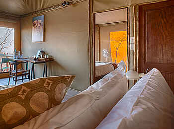 Ghoha Hills Savuti Lodge: Family Tent Lounge