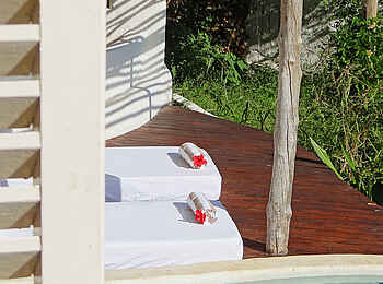 Kilindi Zanzibar: Blick aus einem Pavillon