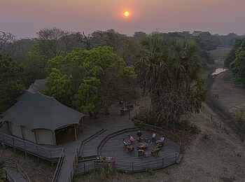 Muzimu Lodge: Sonnenuntergang im Camp Muzimu Lodge: Sonnenuntergang im Camp