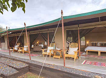 Ol Pejeta Bush Camp: Family Tent Terrasse