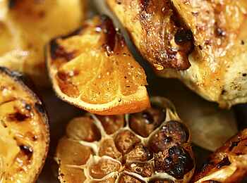 Phinda Homestead: Fleisch mit kandiertem Obst Phinda Homestead: Fleisch mit kandiertem Obst