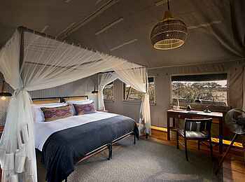 Somalisa Expeditions Camp: Das Innere des Gästezelts