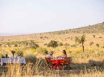 Soroi Lions Bluff Lodge: Kaffeepause auf Pirschfahrt