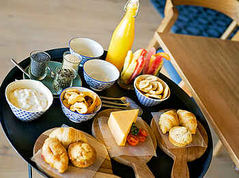 Thorntree River Lodge: Frühstückstablett Thorntree River Lodge: Frühstückstablett