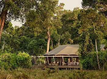 Paradise Plains Camp: Blick auf Gemeinschaftszelt