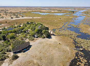 Selinda Suite: Luftbild von Suite und Selinda Camp