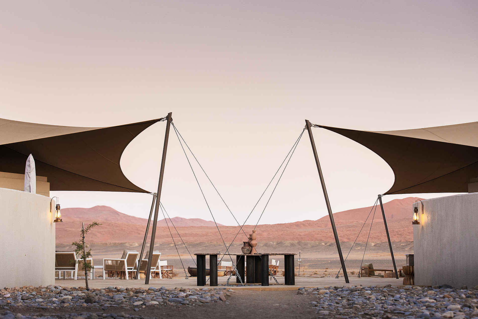 Kulala Desert Lodge: Der Zentralbereich